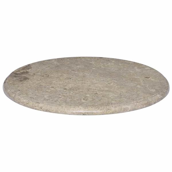 vidaXL Bordsskiva grå Ø60x2,5 cm marmor grå