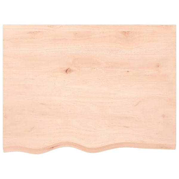 vidaXL Bordsskiva 80x60x(2-4) cm obehandlad massiv ek Brun