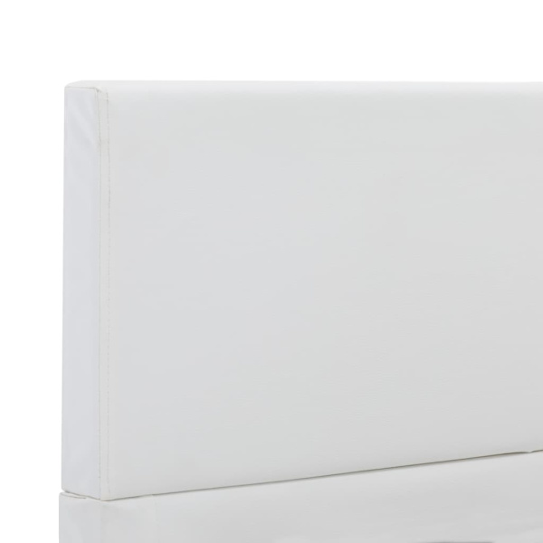 vidaXL Sängram vit konstläder 90x200 cm Vit