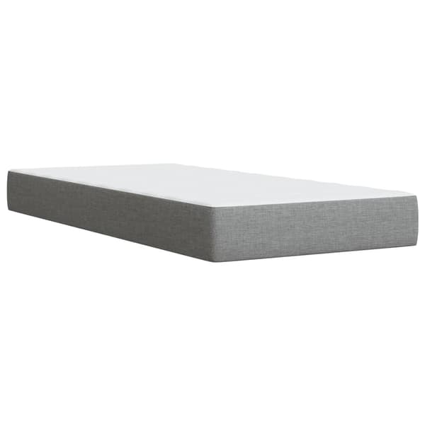 vidaXL Ramsäng med madrass ljusgrå 80x200 cm tyg Grå