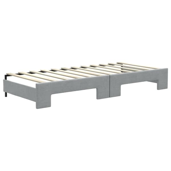 vidaXL Dagbädd utdragbar ljusgrå 80x200 cm tyg Grå
