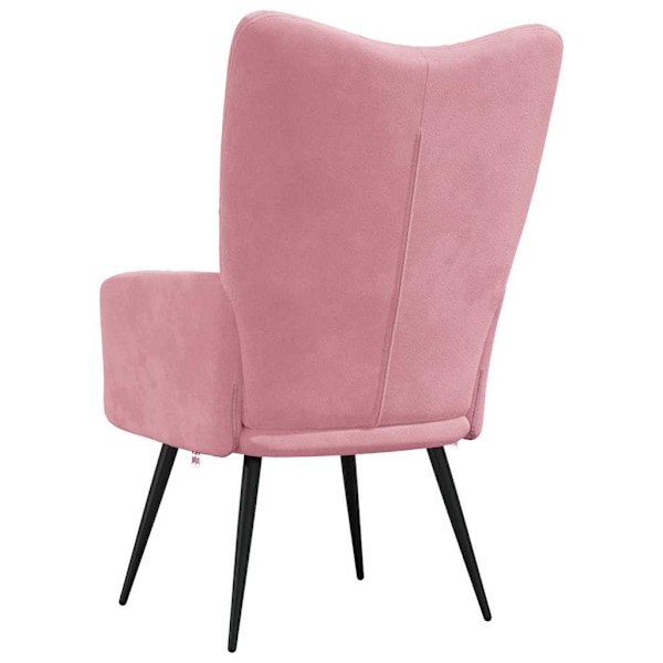 vidaXL Vilstol rosa sammet Rosa