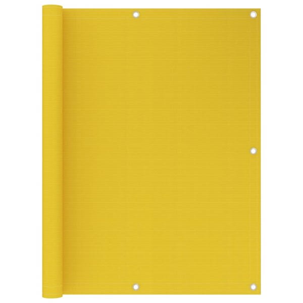 vidaXL Balkongskärm gul 120x600 cm HDPE Gul