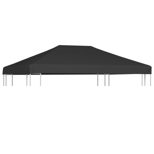 vidaXL Paviljongtak 310 g/m² 4x3 m grå grå