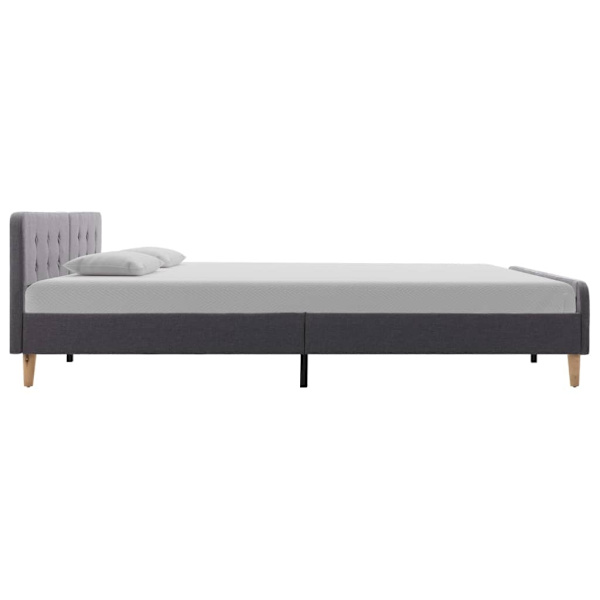 vidaXL Sängram ljusgrå tyg 180x200 cm grå