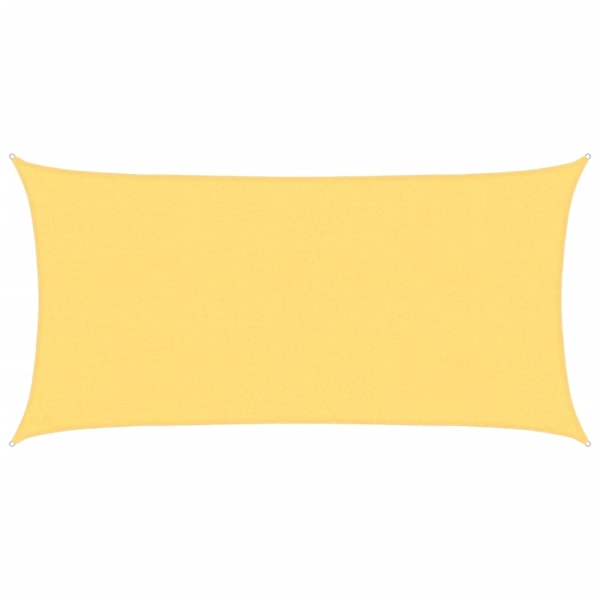 vidaXL Solsegel HDPE rektangulärt 2x4 m beige Beige