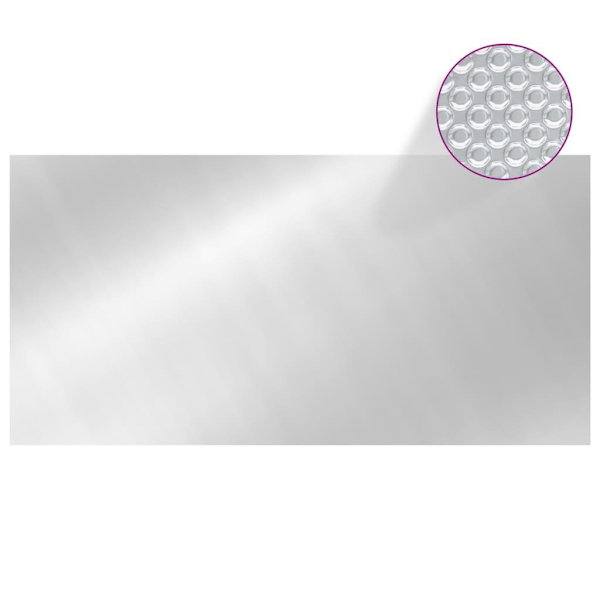 vidaXL Rektangulärt poolskydd 1200x600 cm PE silver Silver