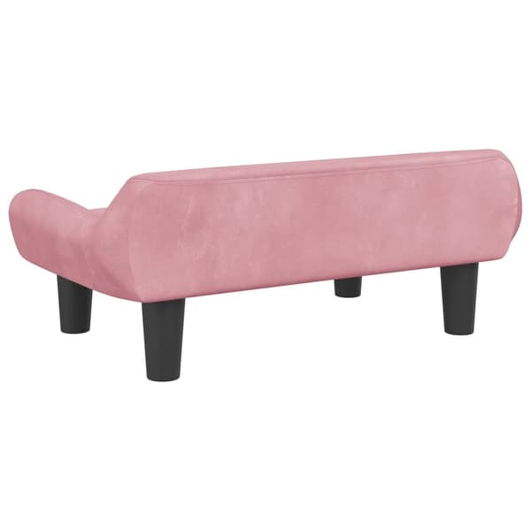 vidaXL Barnsoffa rosa 70x40x24 cm sammet Rosa