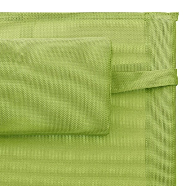 vidaXL Solstol textilen grön och grå Grön