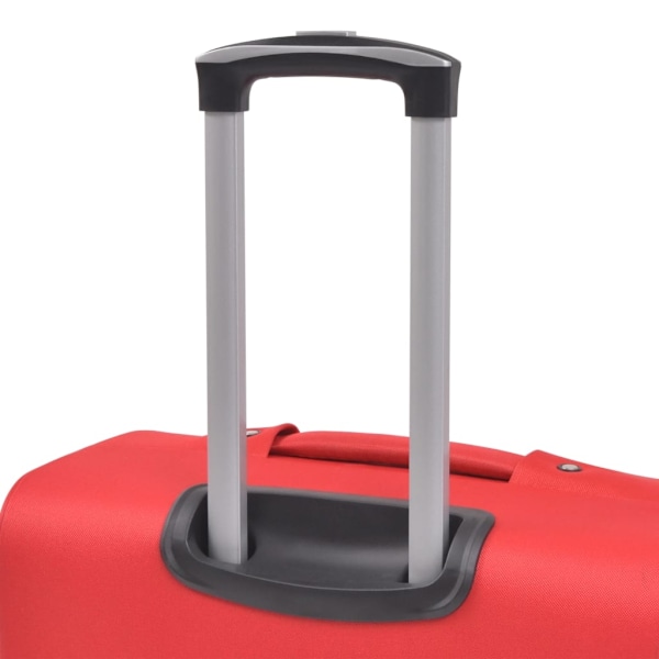 vidaXL Resväskor 3 st röd soft case Röd