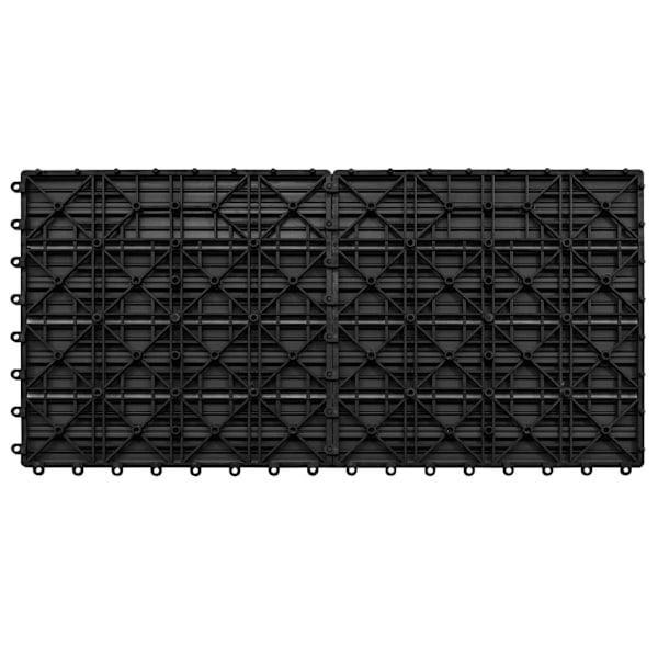 vidaXL Markplattor 6 st WPC 60x30 cm 1,08 m² svart Svart