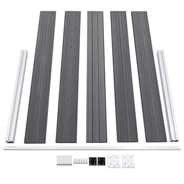 vidaXL Staketpanel WPC 872x106 cm grå grå