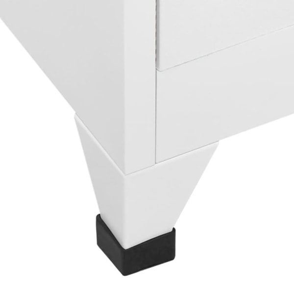 vidaXL Klädskåp för omklädningsrum med 2 fack stål 38x45x180 cm grå
