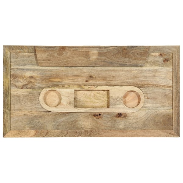 vidaXL Soffbord kassettband 100x52x45 cm massivt mangoträ Brun
