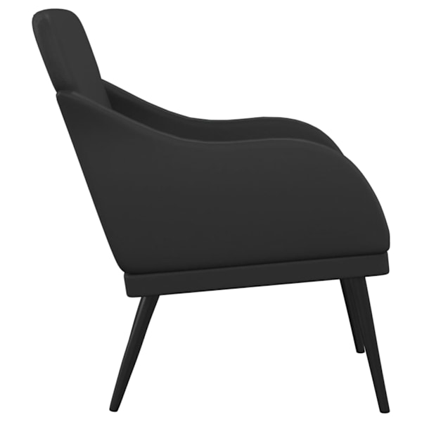 vidaXL Fåtölj svart 63x76x80 cm konstläder Svart