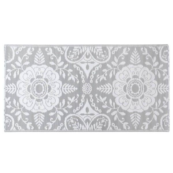 vidaXL Utomhusmatta ARAKIL ljusgrå 80x150 cm PP grå