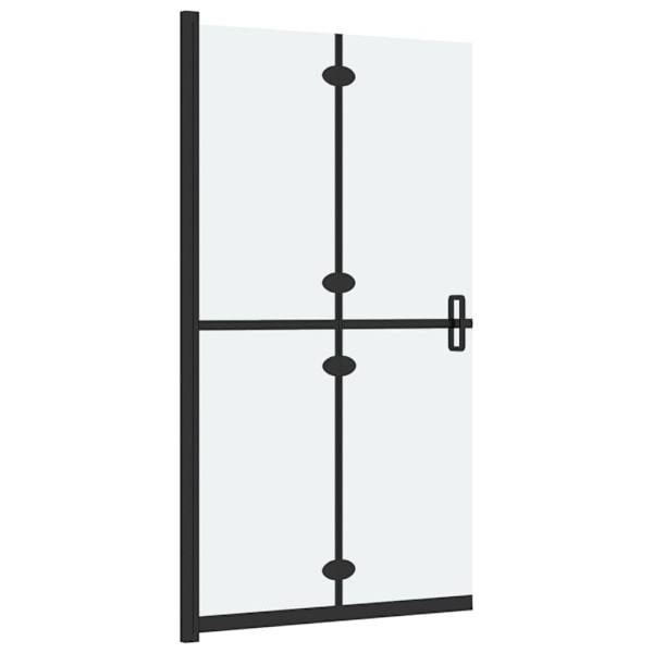 vidaXL Vikbar duschvägg med frostat ESG-glas 80x190 cm Transparent