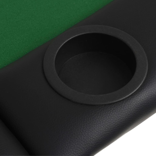 vidaXL Hopfällbart pokerbord 9 spelare ovalt 3-sidigt grönt Grön