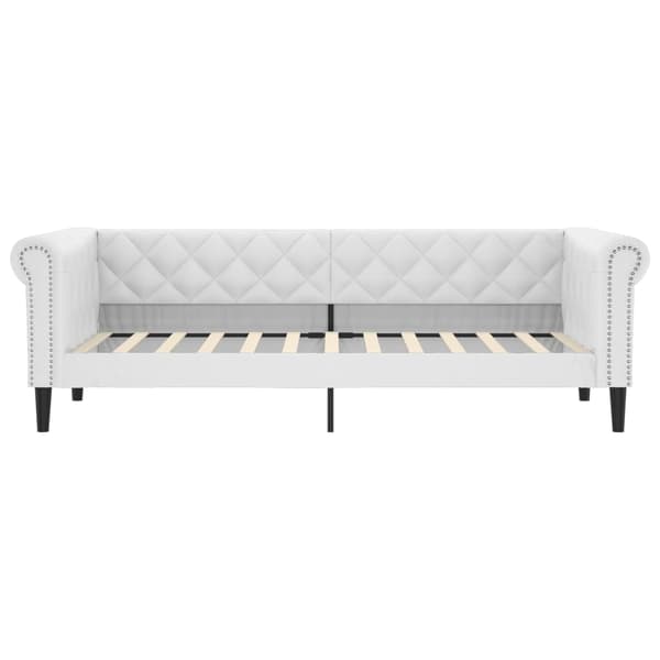 vidaXL Dagbädd utdragbar vit 90x200 cm konstläder Vit