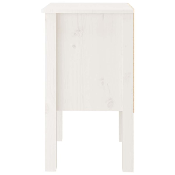 vidaXL Sängbord vit 40x35x61,5 cm massiv furu Vit