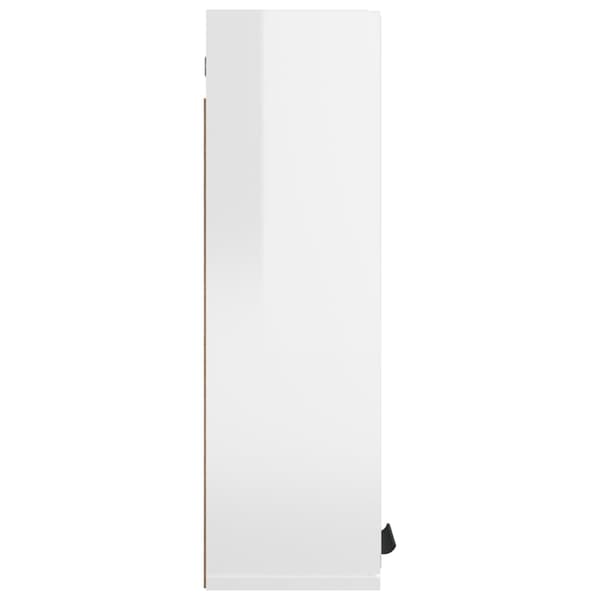 vidaXL Spegelskåp vit högglans 64x20x67 cm Vit