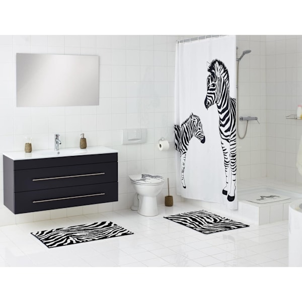 RIDDER Badmatta Zebra 38x72 cm vit och svart Vit