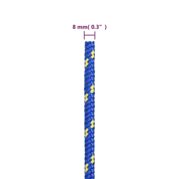 vidaXL Båtlina blå 8 mm 50 m polypropen Blå