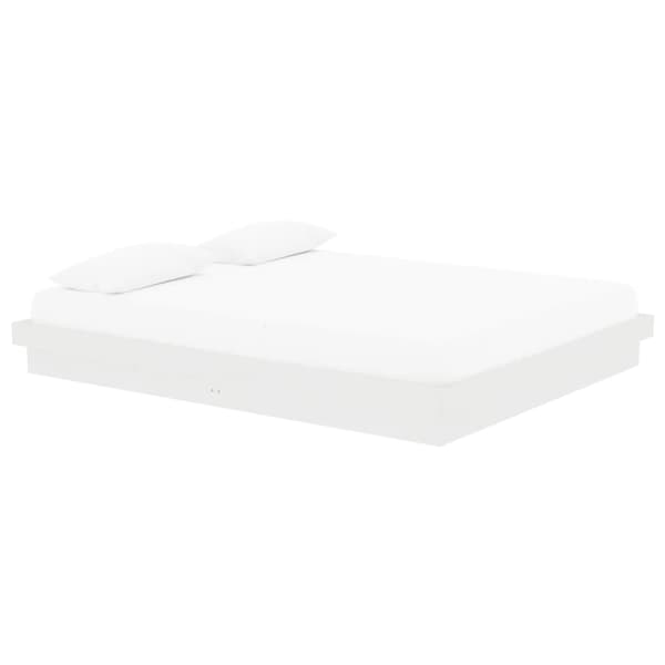 vidaXL Sängram vit massivt trä 160x200 cm Vit