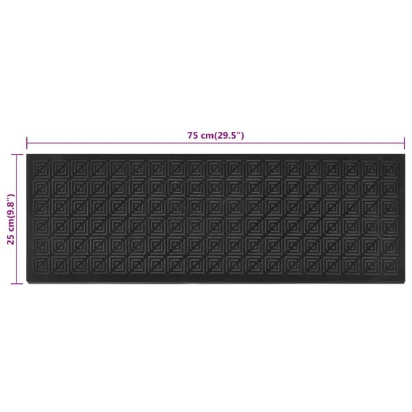 vidaXL Trappstegsmattor 5 st 25x75 cm gummi Svart