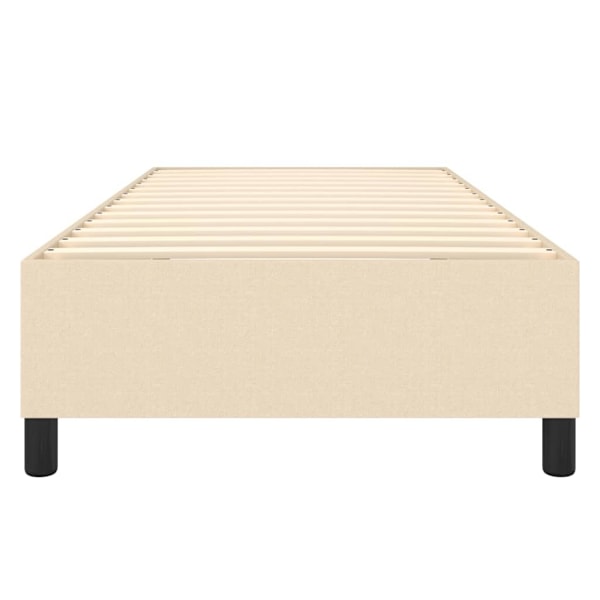 vidaXL Sängram utan madrass cremefärgad 90x200 cm tyg Kräm