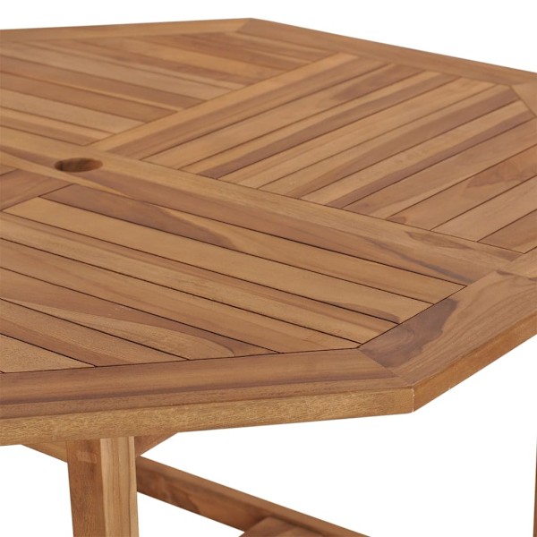 vidaXL Trädgårdsbord 110x110x75 cm massiv teak Brun