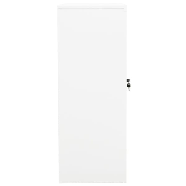 vidaXL Dokumentskåp vit 90x40x105 cm stål Vit