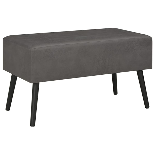 vidaXL Bänk med lådor 80 cm grå konstläder grå