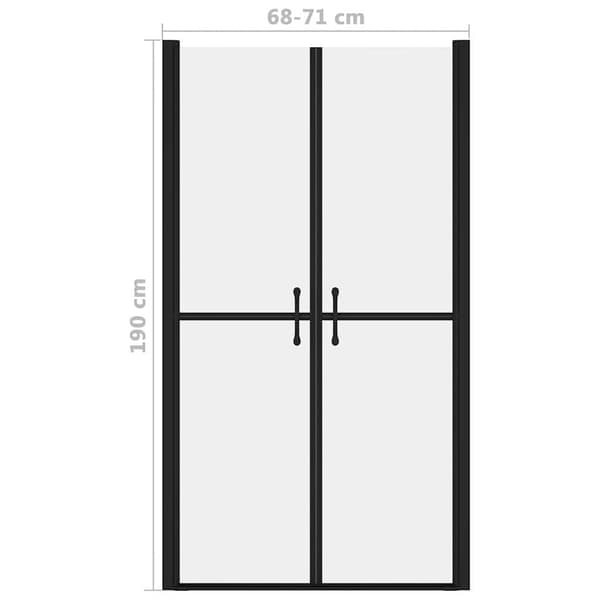 vidaXL Duschdörr frostad ESG (68-71)x190 cm
