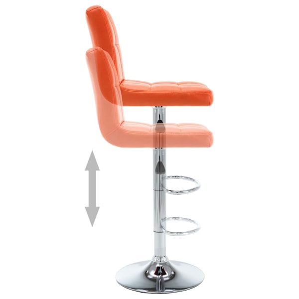 vidaXL Barstolar 2 st orange konstläder Orange