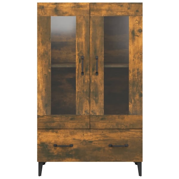 vidaXL Skåp Rökfärgad ek 70x31x115 cm konstruerat trä Brun