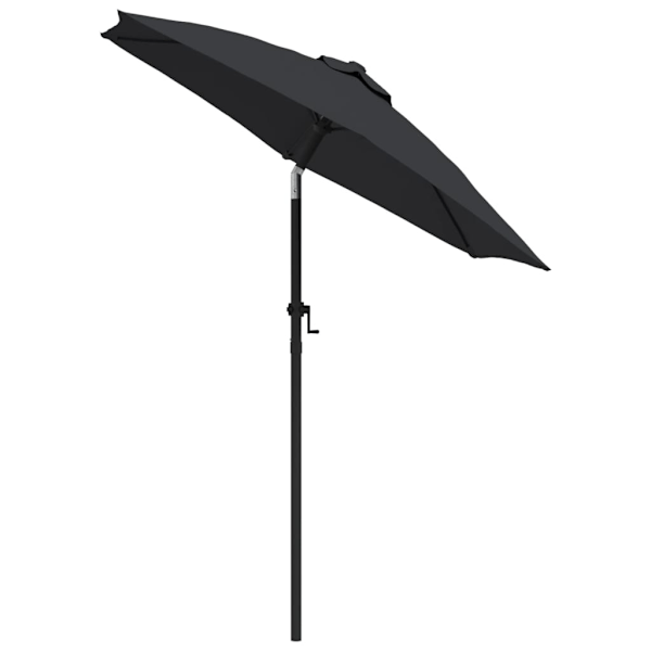 vidaXL Parasoll svart 200x224 cm aluminium Svart