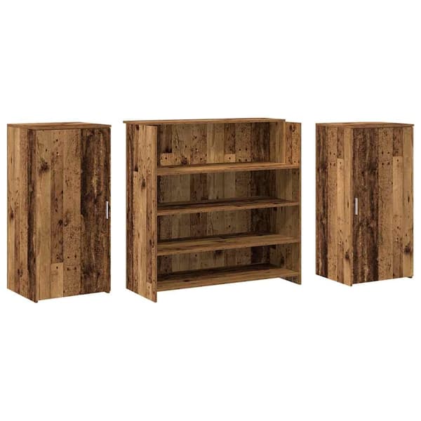 vidaXL Receptionsdisk grå sonoma 200x50x103,5 cm konstruerat trä Brun