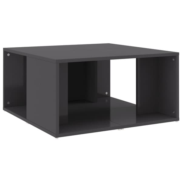 vidaXL Soffbord 4 st grå högglans 33x33x33 cm konstruerat trä grå