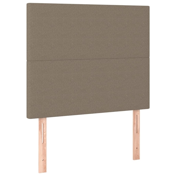 vidaXL Sängram utan madrass Taupe 90x190 cm tyg Taupe