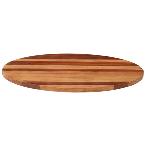 vidaXL Bordsskiva massivt akaciaträ rund 25-27 mm 80 cm Brun