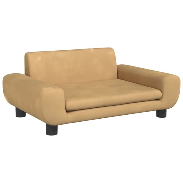 vidaXL Barnsoffa brun 70x45x33 cm sammet Brun