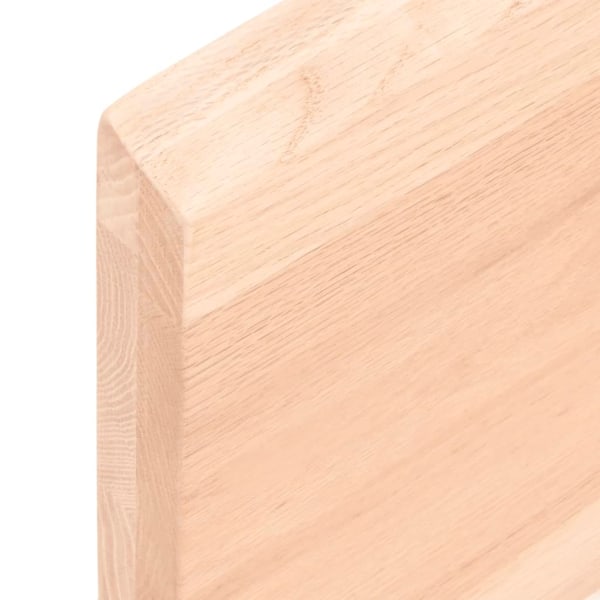 vidaXL Bänkskiva för badrum 120x50x(2-4) cm obehandlat massivt trä Brun