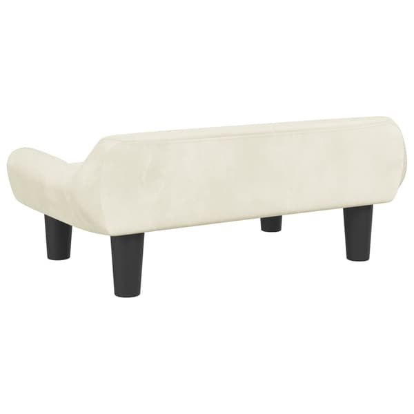 vidaXL Barnsoffa gräddvit 70x40x24 cm sammet Kräm