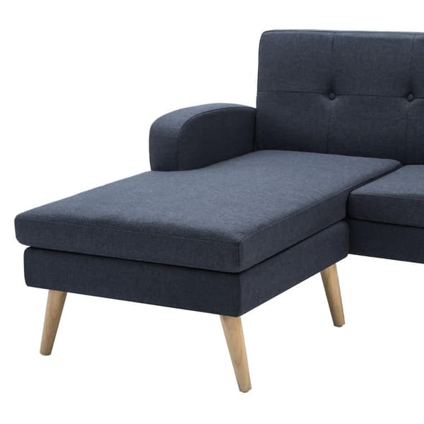 vidaXL Soffa L-formad tyg 186x136x79 cm mörkgrå grå