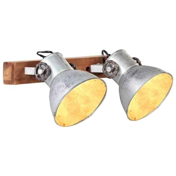 vidaXL Industriell vägglampa silver 45x25 cm E27 Silver