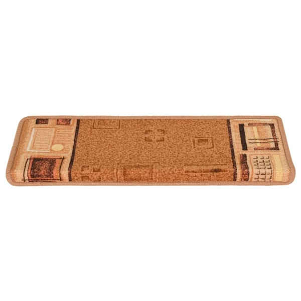 vidaXL Trappstegsmattor självhäftande 10 st 65x21x4 cm beige Beige