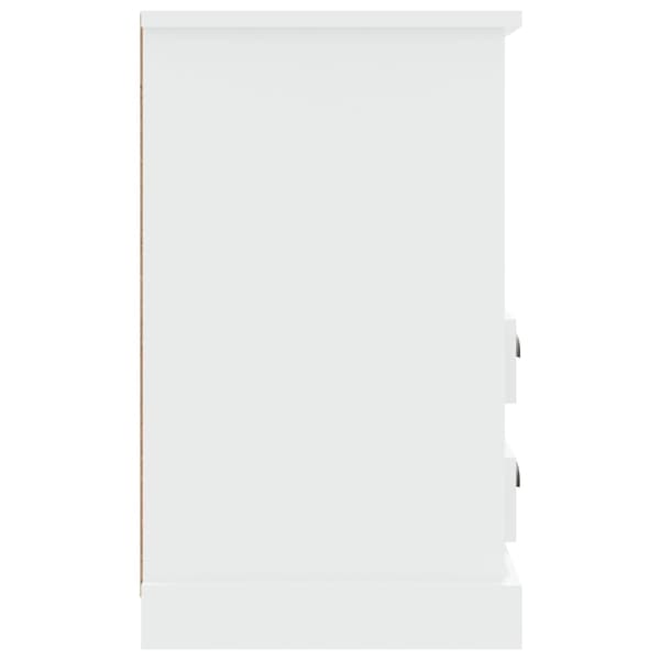 vidaXL Sängbord vit högglans 43x36x60 cm Vit
