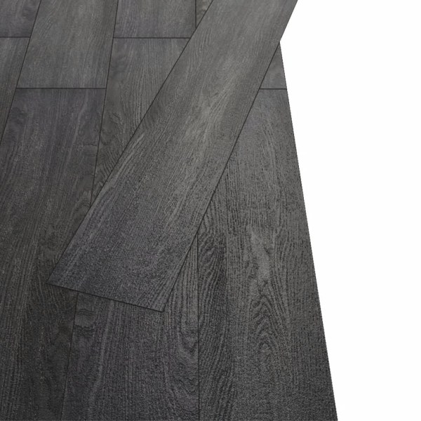 vidaXL Ej självhäftande PVC-golvplankor 5,26 m² 2 mm svart och v Svart