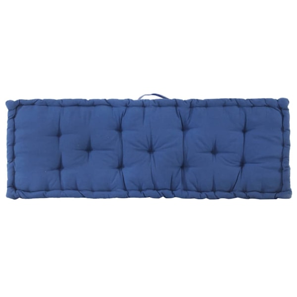 vidaXL Dyna till pallsoffa bomull 120x40x7 cm ljusblå Blå